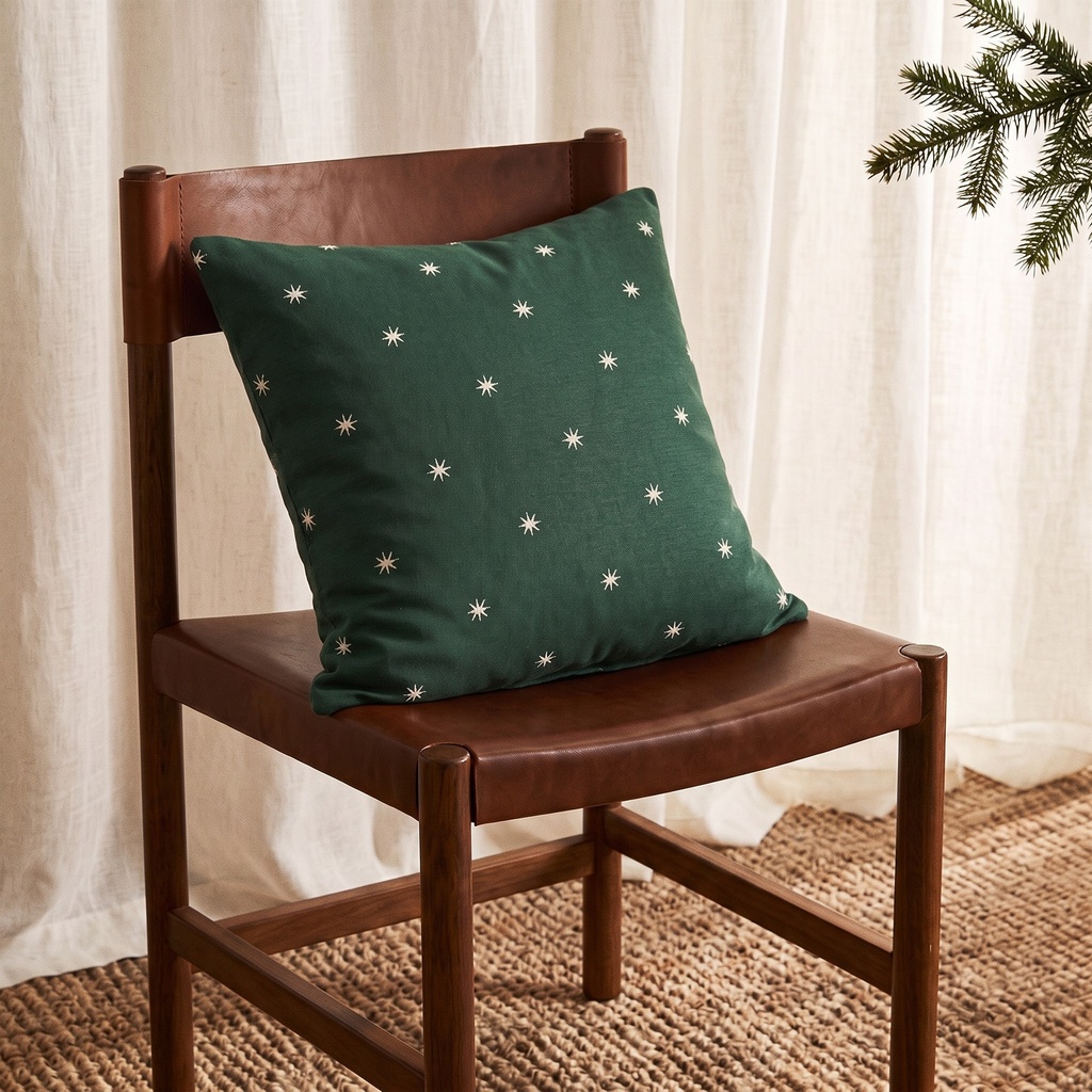 FUNDAS DE COJÍN NAVIDAD ALGODÓN STAR