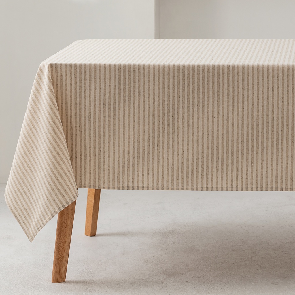 [MRF100-RALI] Mantel 100% algodón rayas finas (Rayas Lino, 140x100 cm)