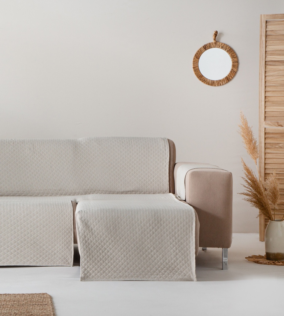 [CSTRIVCHDE200-CR] Cubre Sofa Trivial (Crudo, Chaise Longue 200 derecho)