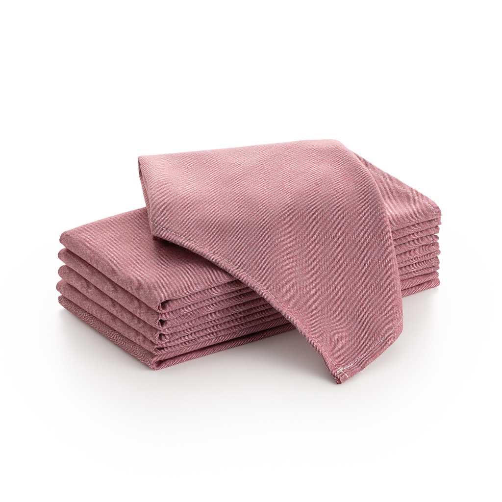 [SER6RO] Pack 6 servilletas satén raso 45x45 cm (Rojo)
