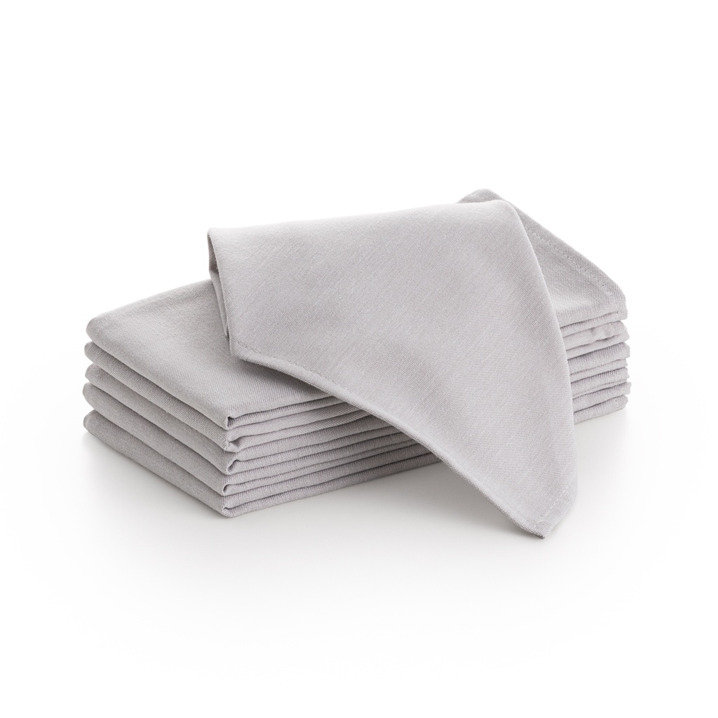 [SER6PI] Pack 6 servilletas satén raso 45x45 cm (Piedra)