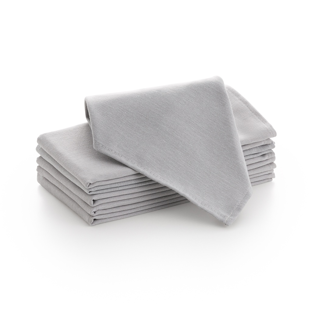 [SER6GRCL] Pack 6 servilletas satén raso 45x45 cm (Gris Claro)