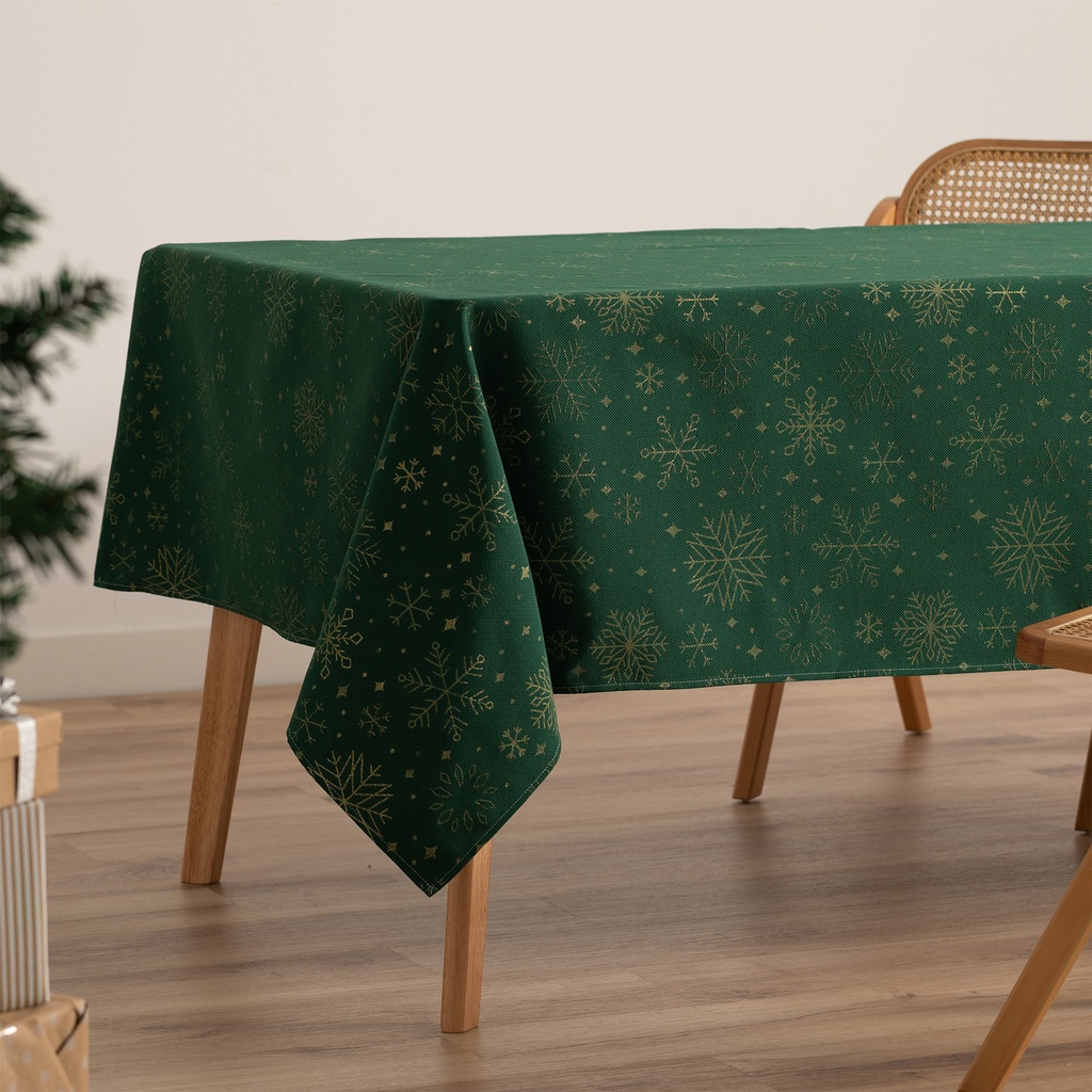 [MNVJQSPARVE100] Mantel Jacquard Navidad Sparkle (Verde, 140x100 cm)