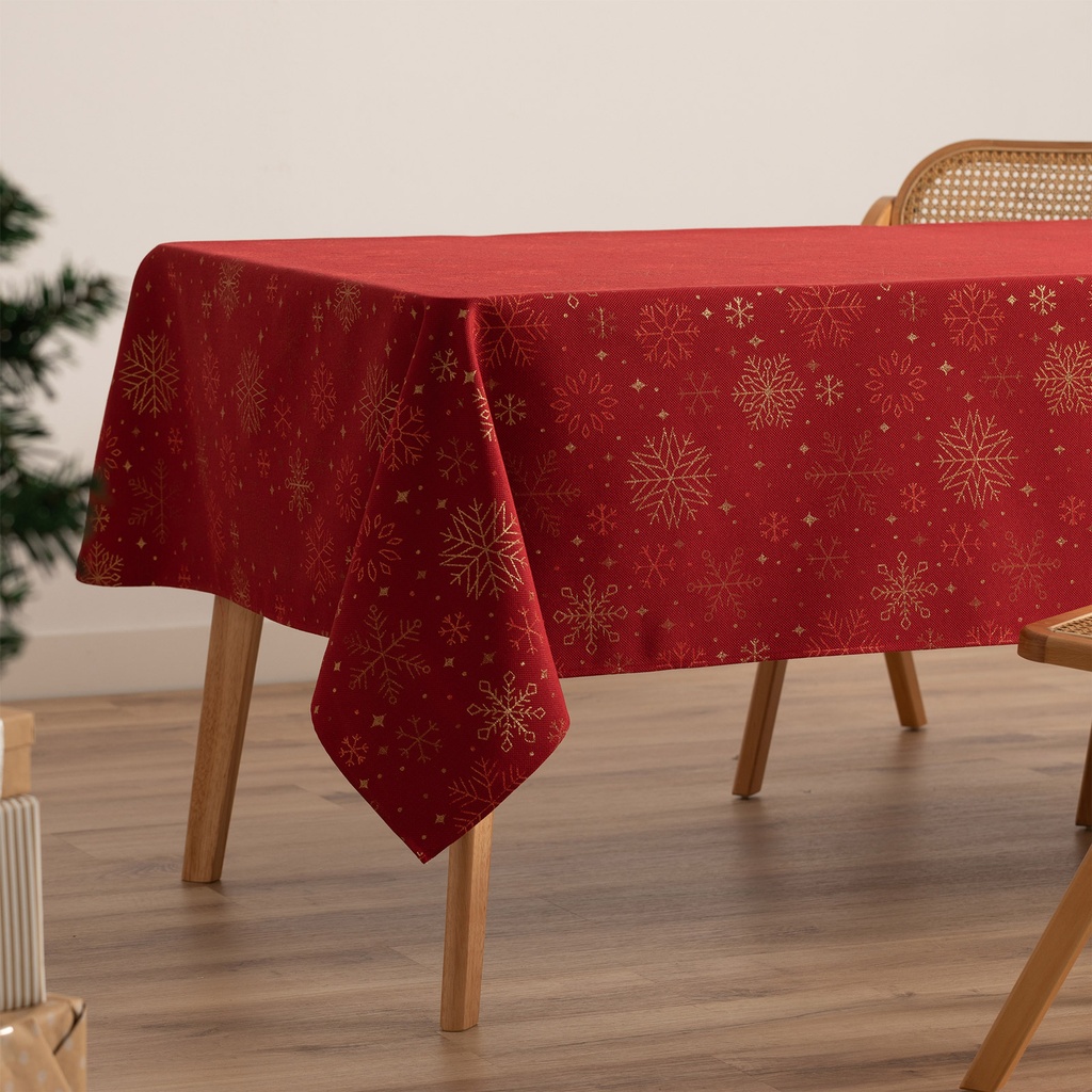 [MNVJQSPARRO100] Mantel Jacquard Navidad Sparkle (Rojo, 140x100 cm)