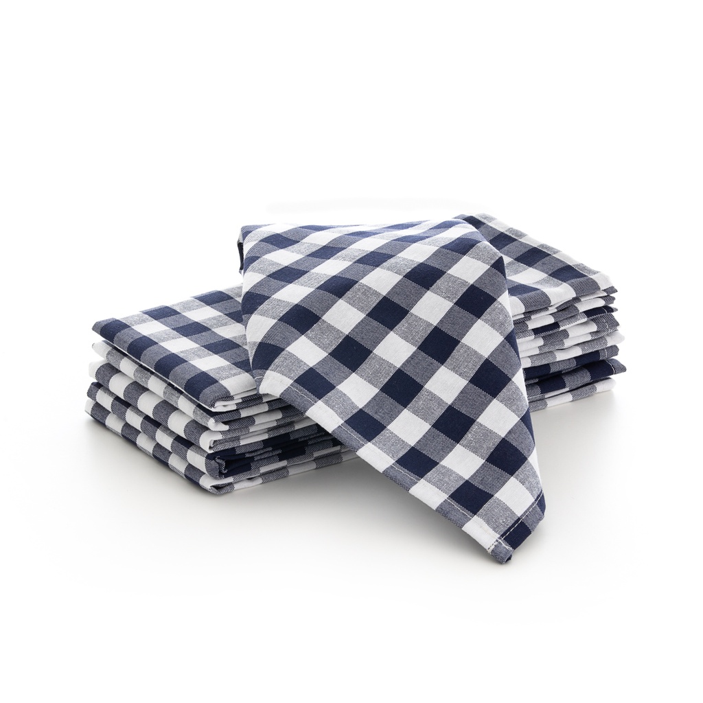 [SERV6VIAZ] Pack 6 servilletas Vichy 45x45 cm (Azul)