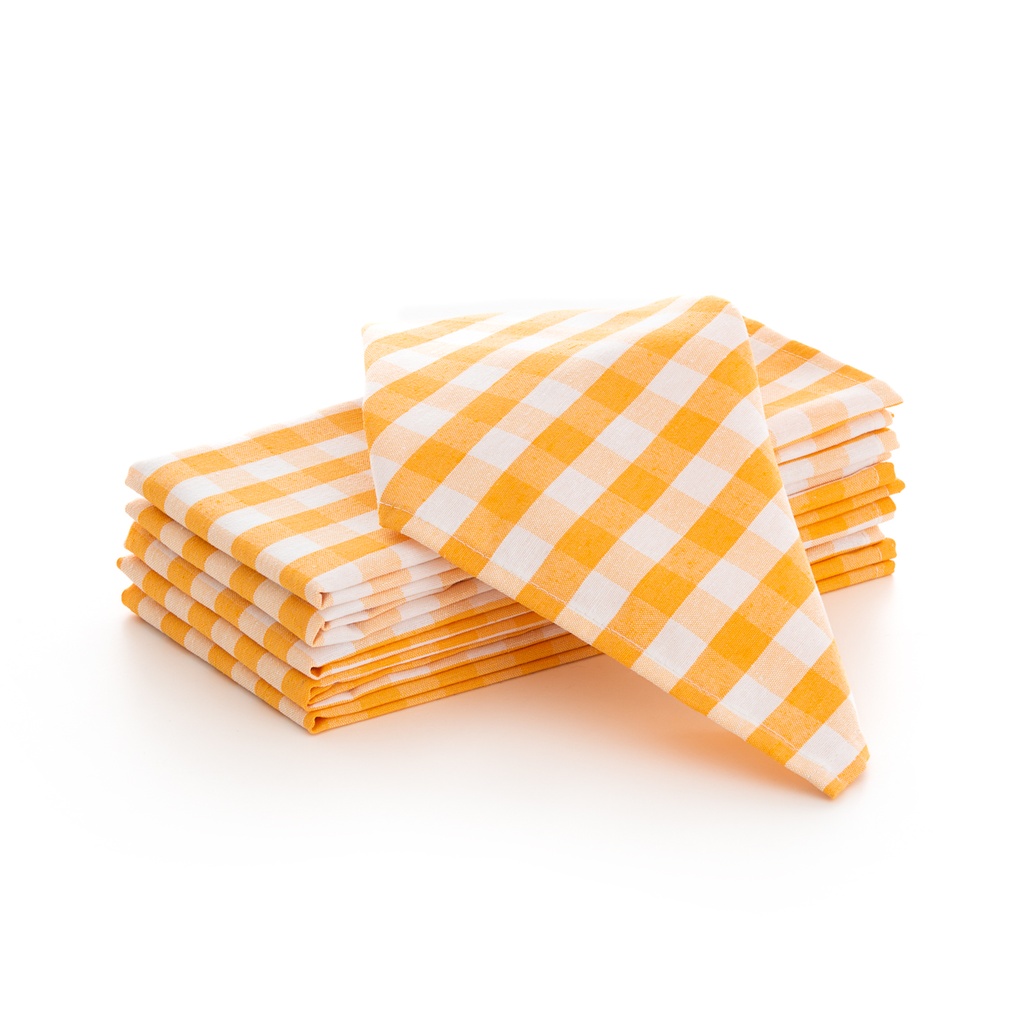 [SERV6VIAM] Pack 6 servilletas Vichy 45x45 cm (Amarillo)