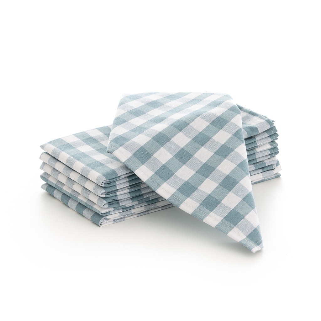 [SERV6VIAG] Pack 6 servilletas Vichy 45x45 cm (Agua Marina)