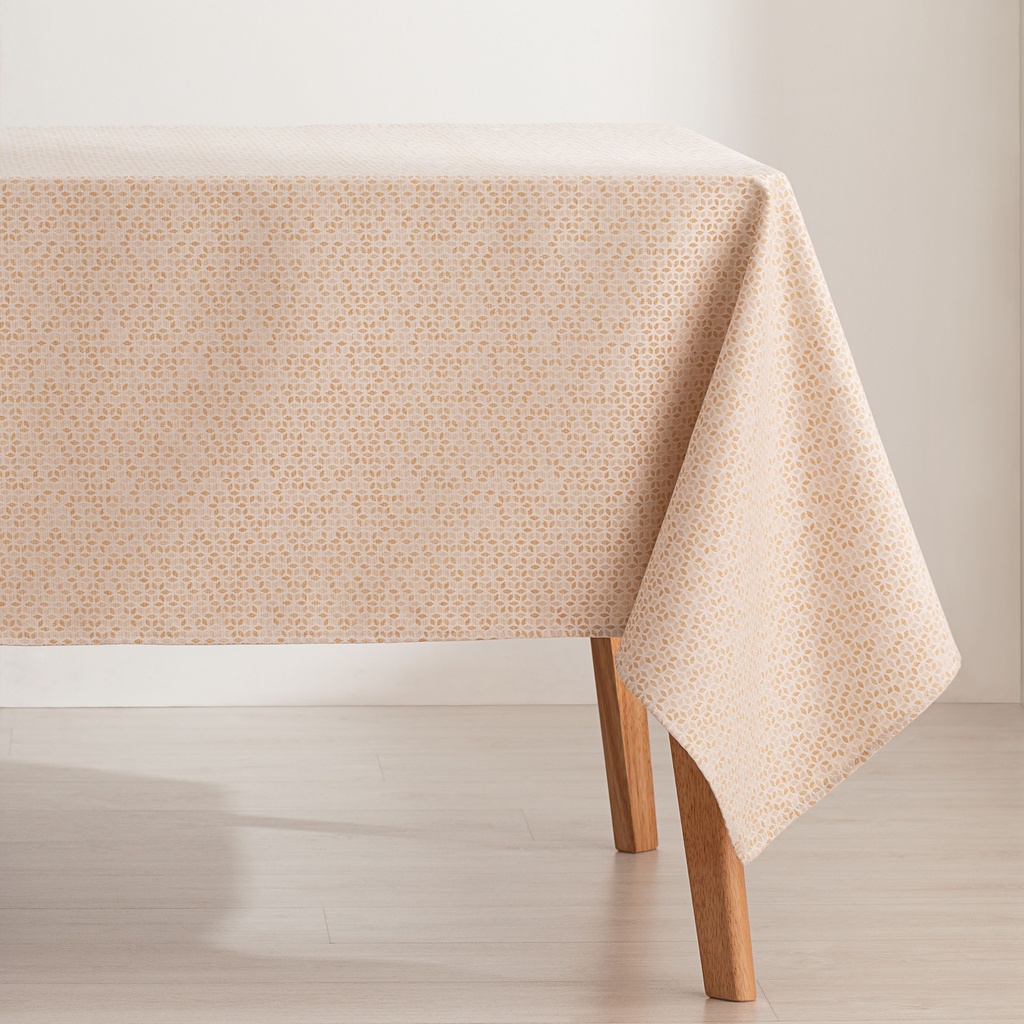 [MAJQTILU100-OR] Mantel antimanchas lurex jacquard Tilu (Oro, 140x100 cm)