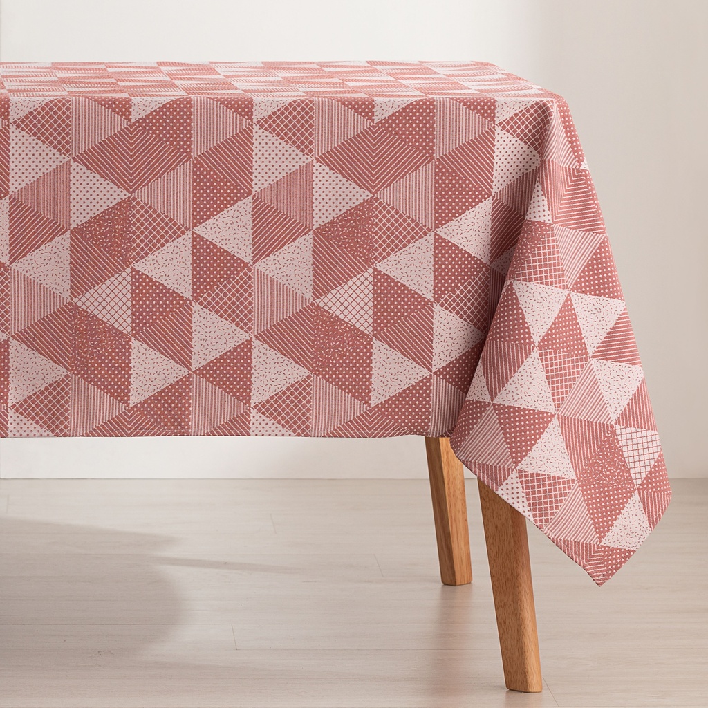 [MAJQATR100-TE] Mantel antimanchas jacquard Atrio (Teja, 140x100 cm)