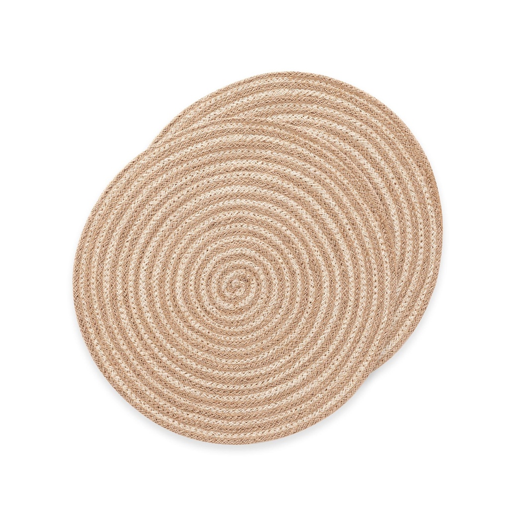 [SALVYUTRAYBE-38-2] Pack 2 Salvamantel Yute Rayana (Beige)