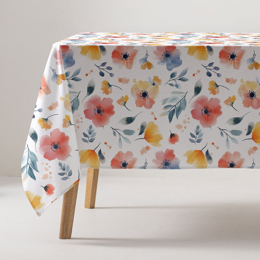 [MDFLORA-100] Mantel Antimanchas Estampado Floralia (160x100 cm)