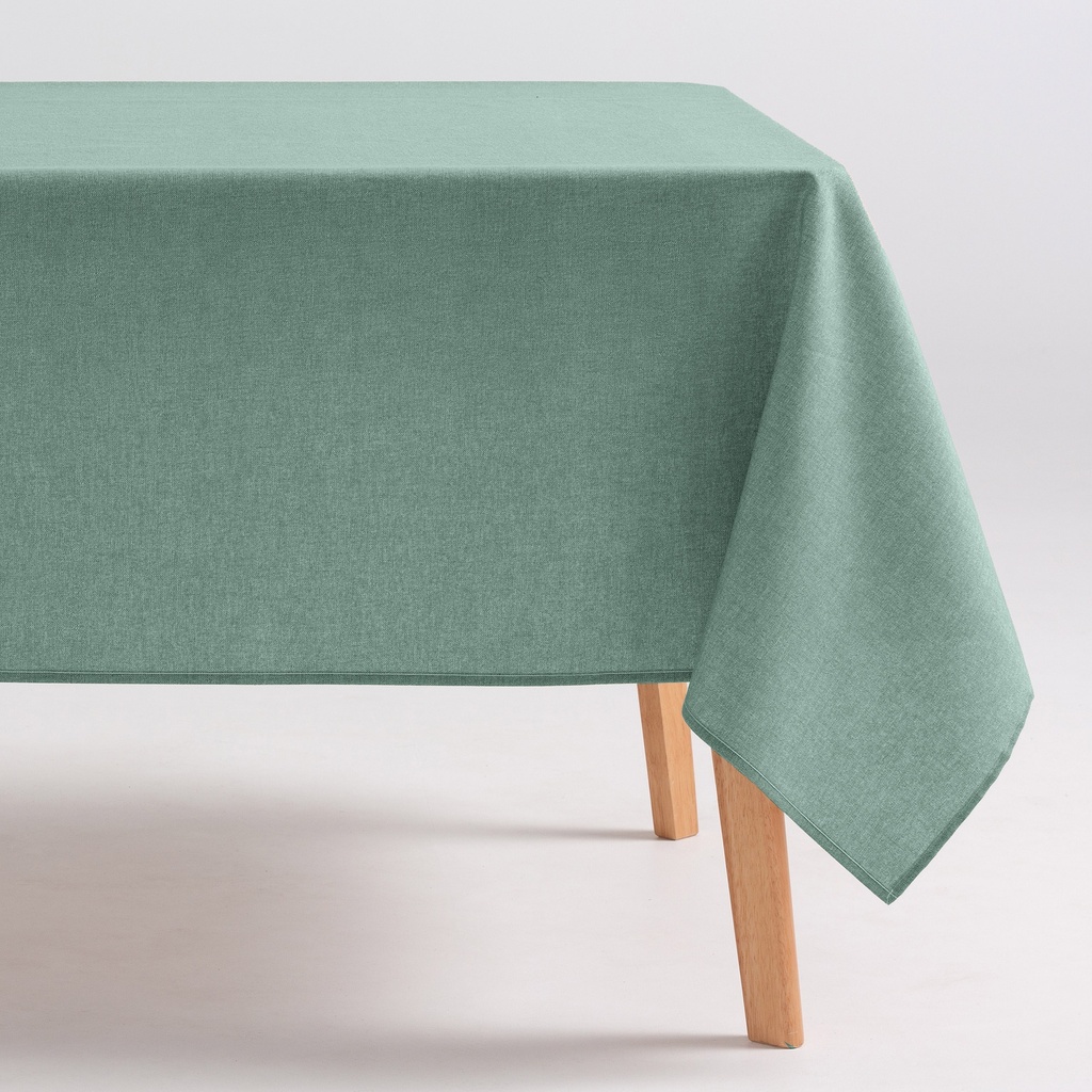 [MINDIAG-100] Mantel Liso Antimanchas Algodón INDIRA (Agua Marina, 140x100 cm)