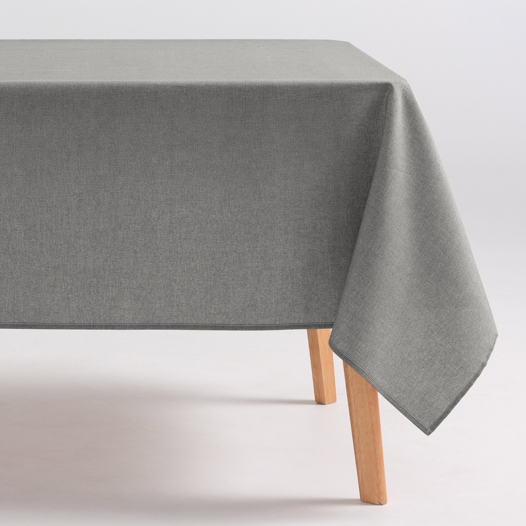 [MINDIGR-100] Mantel Liso Antimanchas Algodón INDIRA (Gris Oscuro, 140x100 cm)
