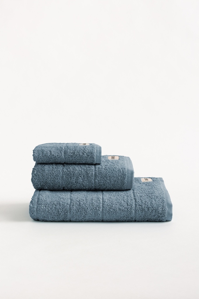[SET3TOALGTERRY-AZ-70] Set 3 Toallas Rizo 100% Algodón 600 gr TERRY (Azul, Ducha: 30x50 cm + 50x100 cm + 70x140 cm)