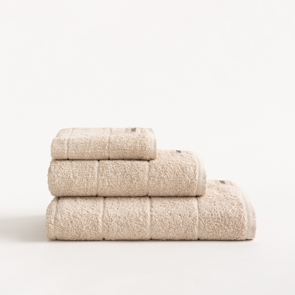 [SET3TOALGTERRY-PI-70] Set 3 Toallas Rizo 100% Algodón 600 gr TERRY (Piedra, Ducha: 30x50 cm + 50x100 cm + 70x140 cm)