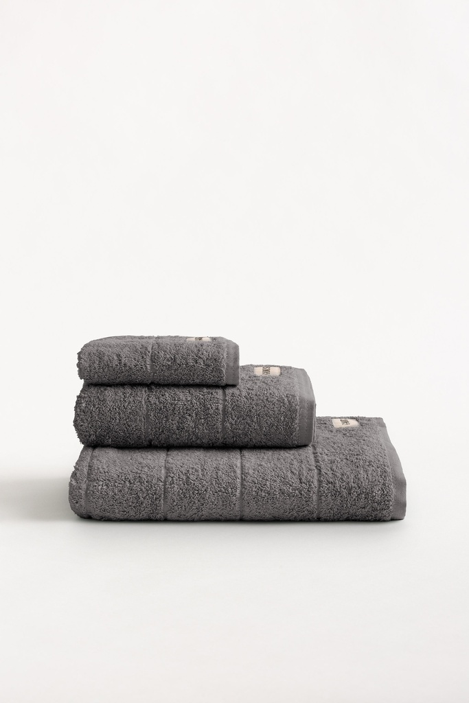 [SET3TOALGTERRY-AN-70] Set 3 Toallas Rizo 100% Algodón 600 gr TERRY (Antracita, Ducha: 30x50 cm + 50x100 cm + 70x140 cm)