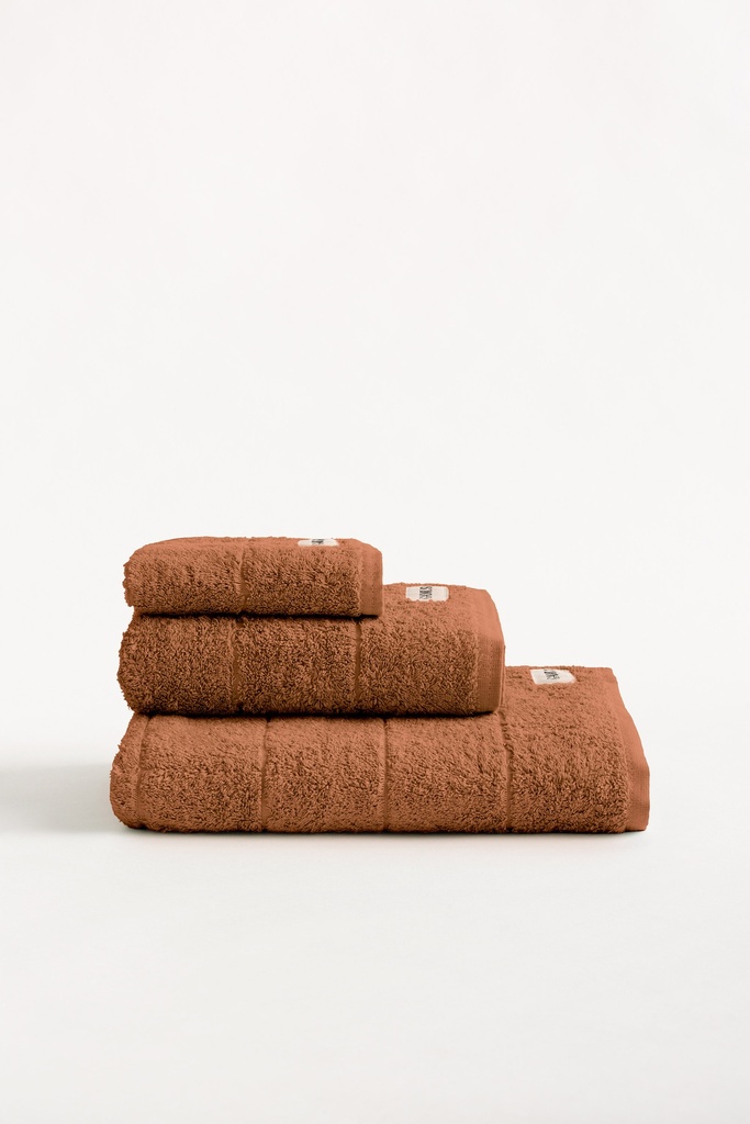 [SET3TOALGTERRY-TE-70] Set 3 Toallas Rizo 100% Algodón 600 gr TERRY (Teja, Ducha: 30x50 cm + 50x100 cm + 70x140 cm)