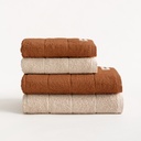 Set 4 Toallas Rizo 100% Algodón 600 gr TERRY