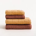 Set 4 Toallas Rizo 100% Algodón 600 gr TERRY