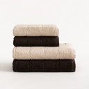 Set 4 Toallas Rizo 100% Algodón 600 gr TERRY