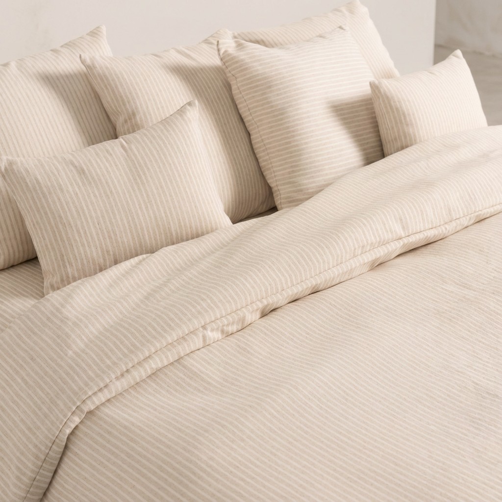 [FNPUNTLI-150] Funda Nórdica Hilo Tintado Rayas PUNT (Lino, Cama 80 - 150x220 cm)