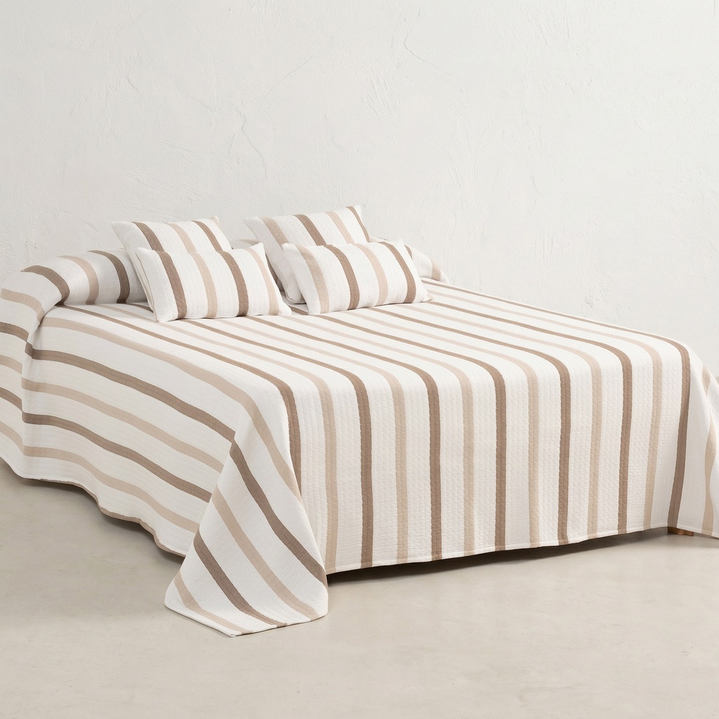 [COLTESSELI-180] Colcha Jacquard Algodón TESSERA (Lino, Cama 80/90 - 180x270 cm)