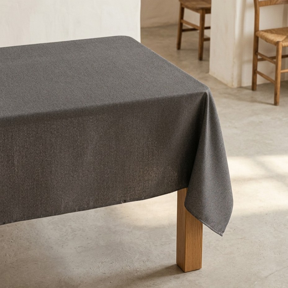 [MFONSAN-100] Mantel Liso Antimanchas FONS (Antracita, 140x100 cm)