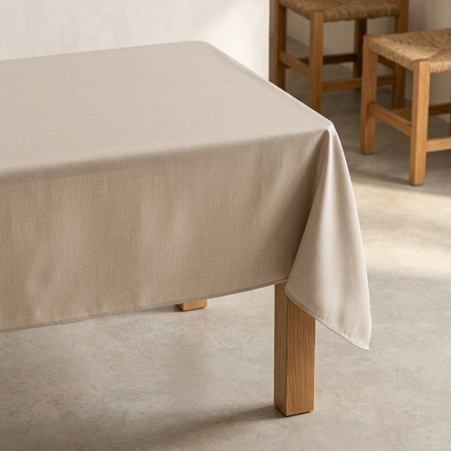 [MFONSPI-100] Mantel Liso Antimanchas FONS (Piedra, 140x100 cm)