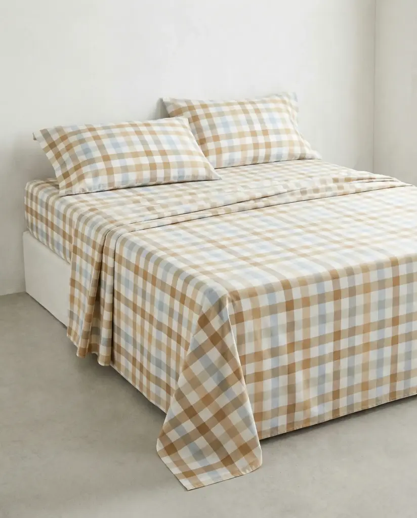 [JS100%CREMA-90] Juego de Sábanas 100% Algodón CREMA (090 cm)