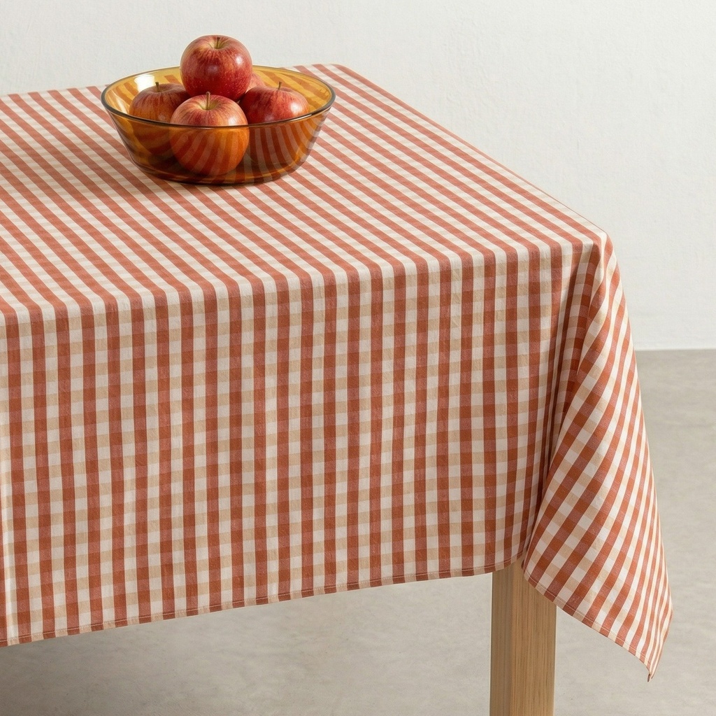 [MMAVYRO-100] Mantel Vichy Antimanchas Algodón MAVY (Rojo, 140x100 cm)