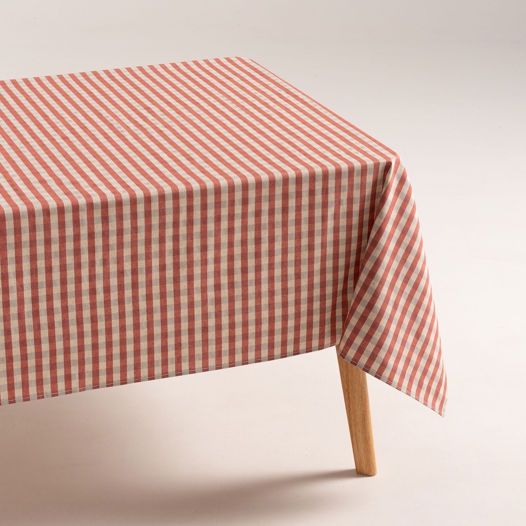 [MNOVYRO-100] Mantel Vichy Antimanchas Lino NOVY (Rojo, 140x100 cm)