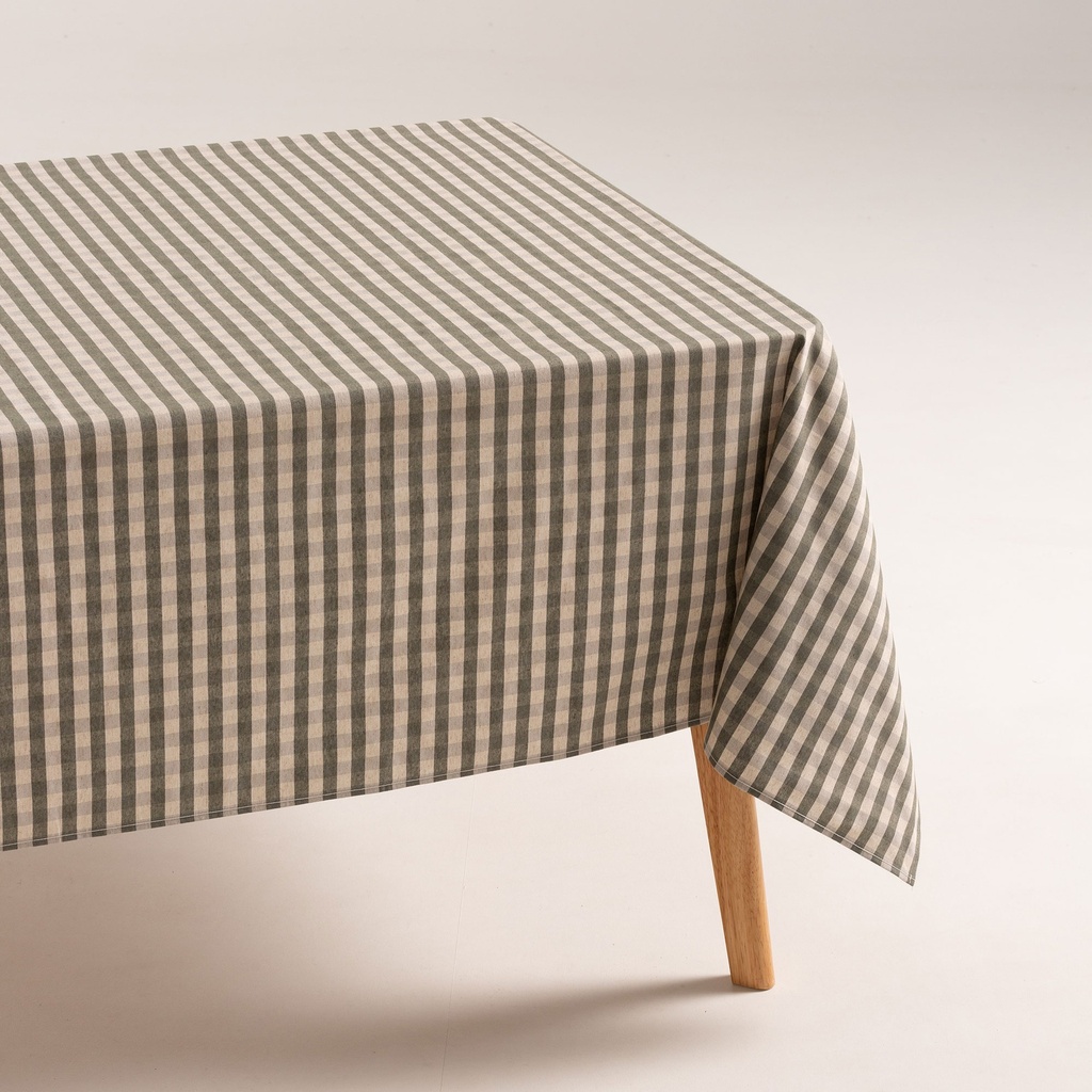 [MNOVYVE-100] Mantel Vichy Antimanchas Lino NOVY (Verde, 140x100 cm)