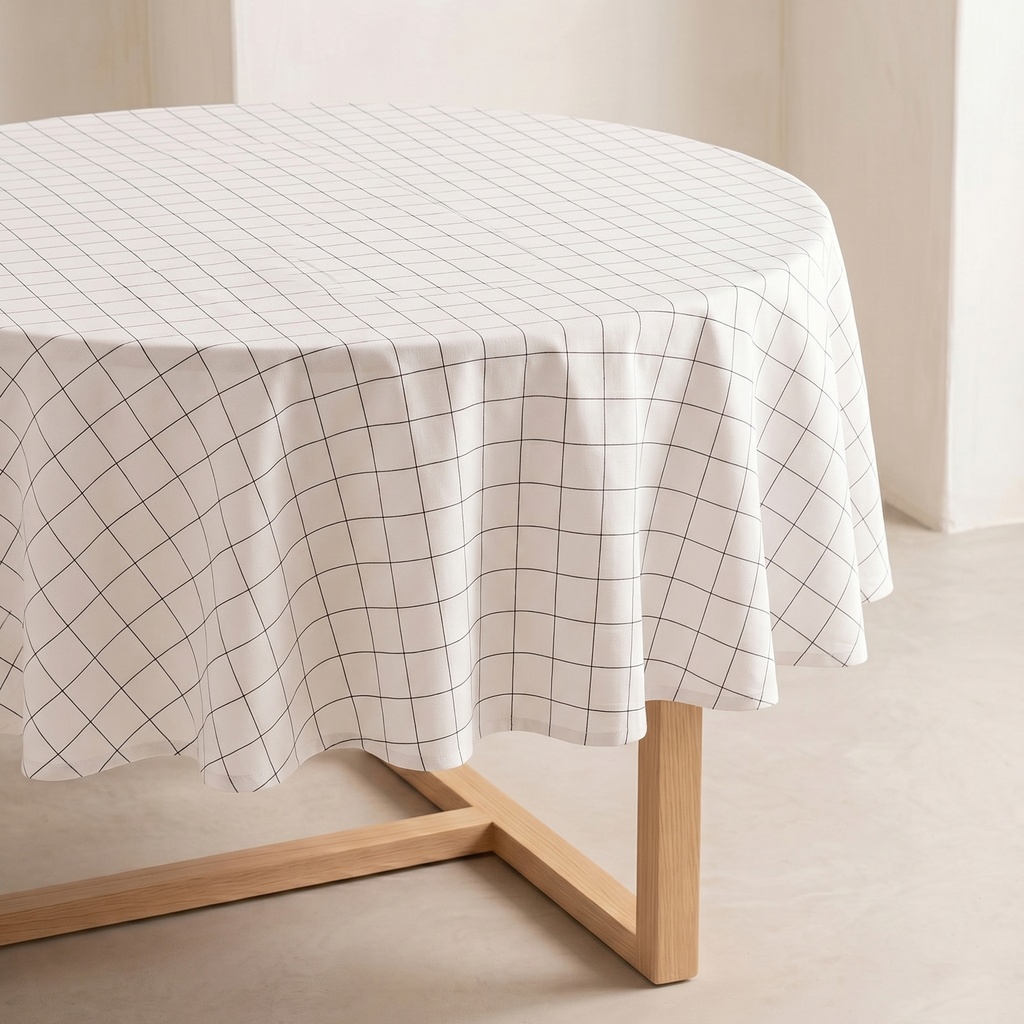 [MBASTOBL-⌀150] Mantel BASTO (Blanco, ⌀150 cm)