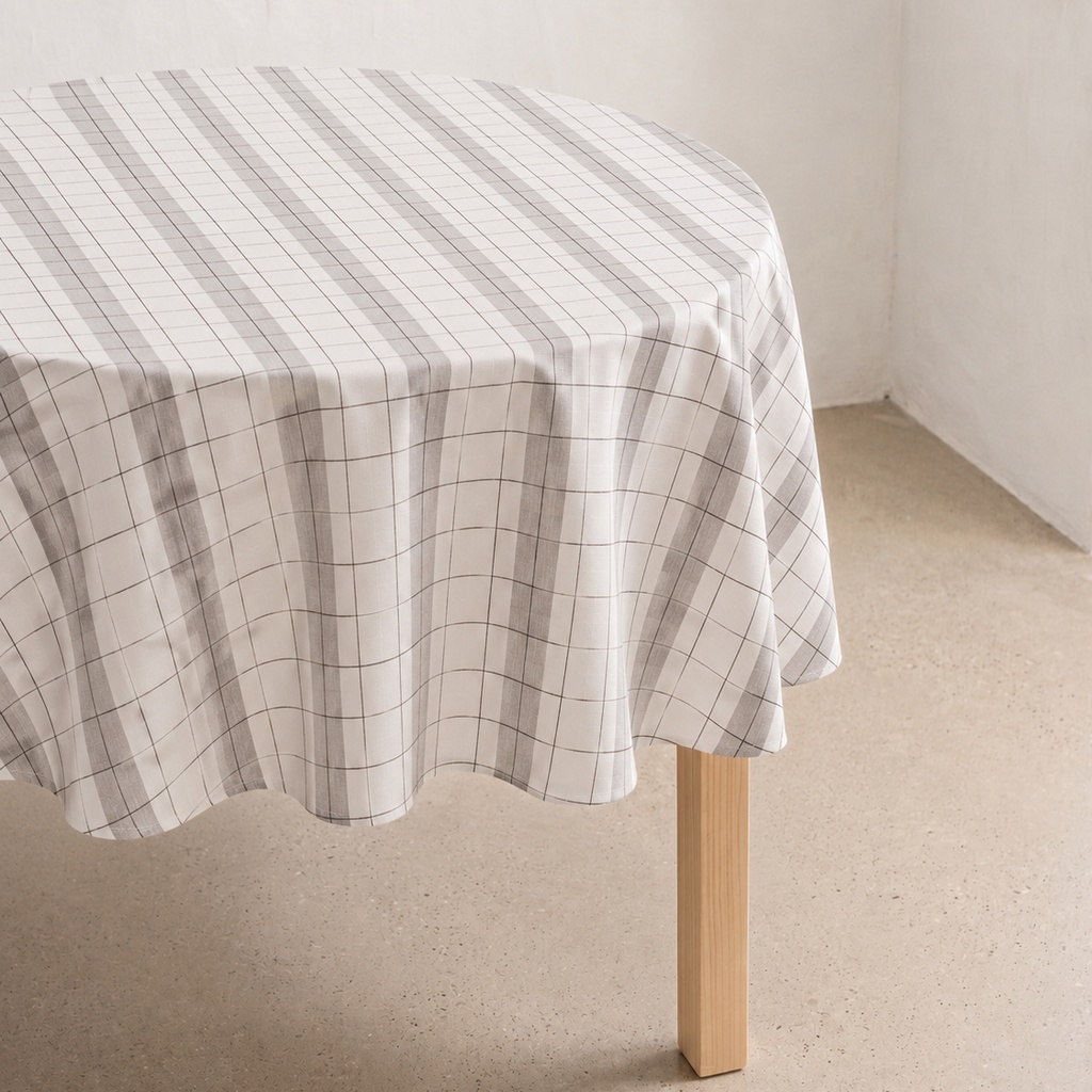 [MBASTONGR-⌀150] Mantel BASTONES (Gris, ⌀150 cm)