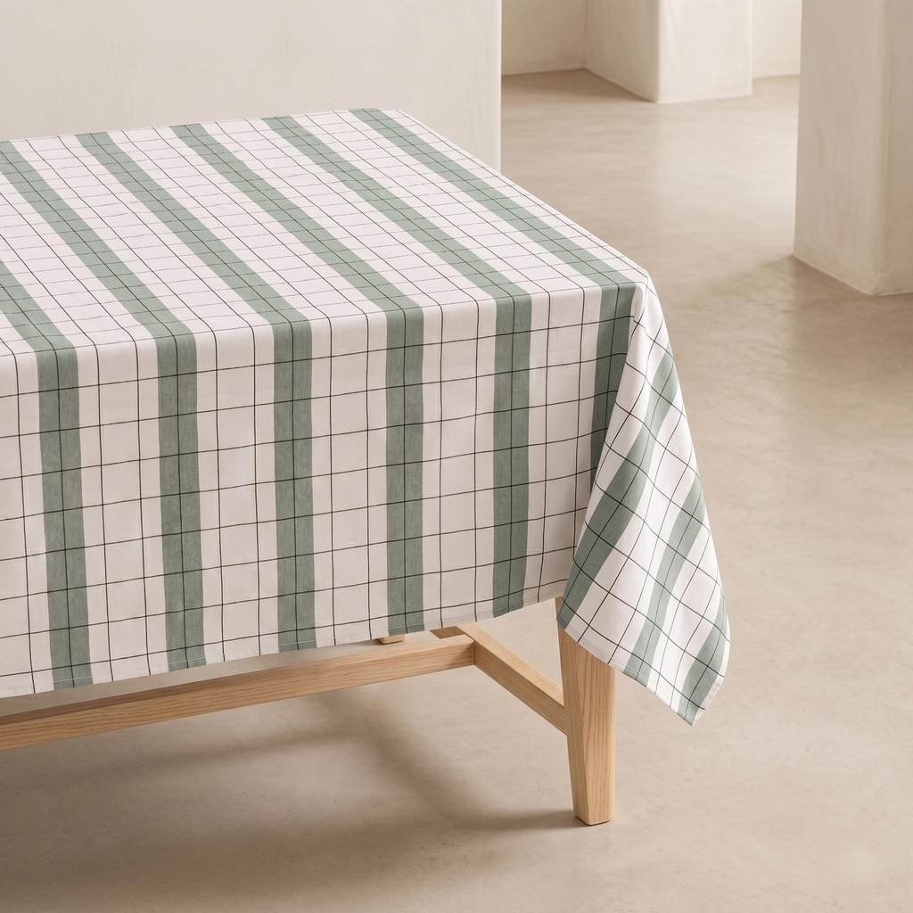 [MBASTONAG-100] Mantel BASTONES (Agua Marina, 150x100 cm)