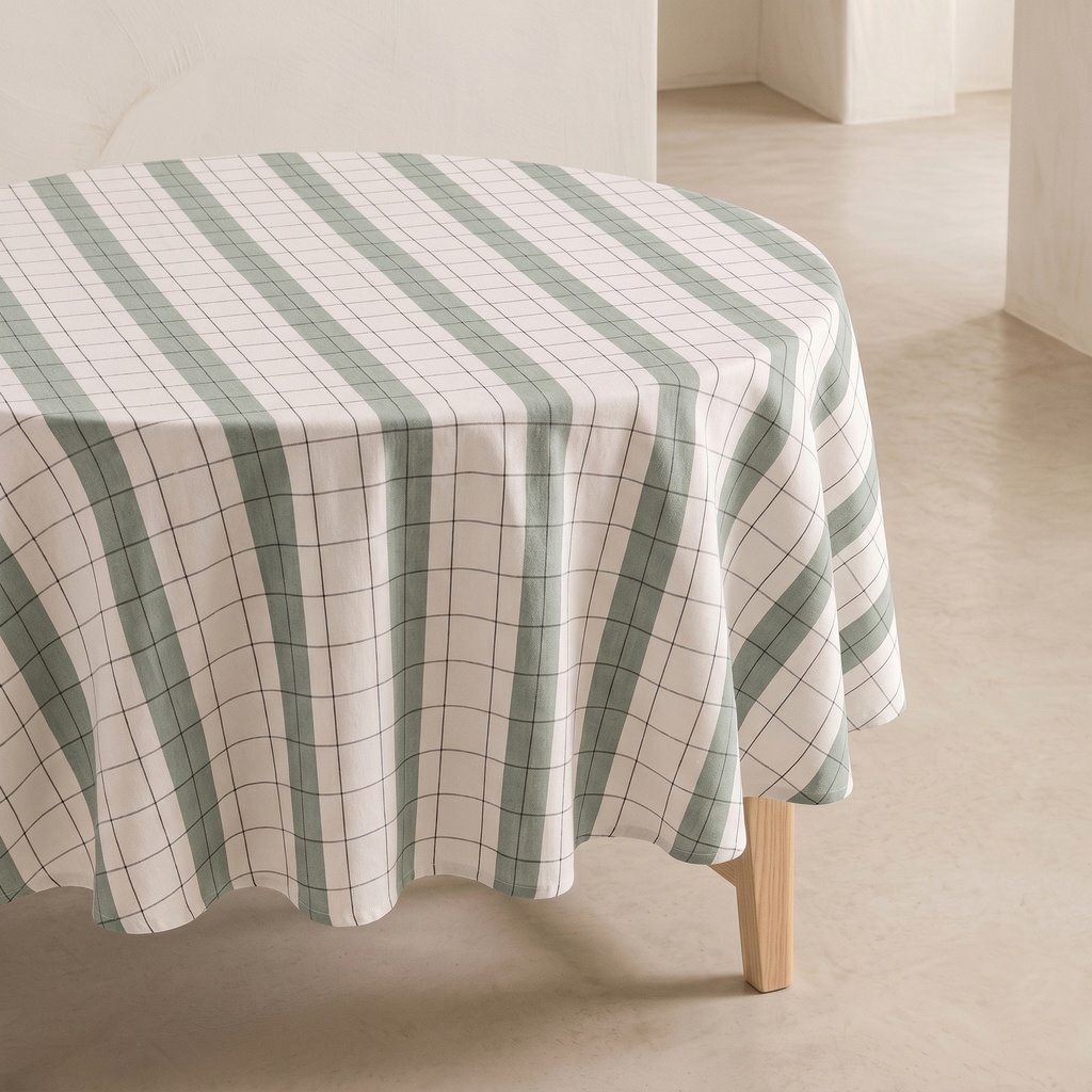 [MBASTONAG-⌀150] Mantel BASTONES (Agua Marina, ⌀150 cm)