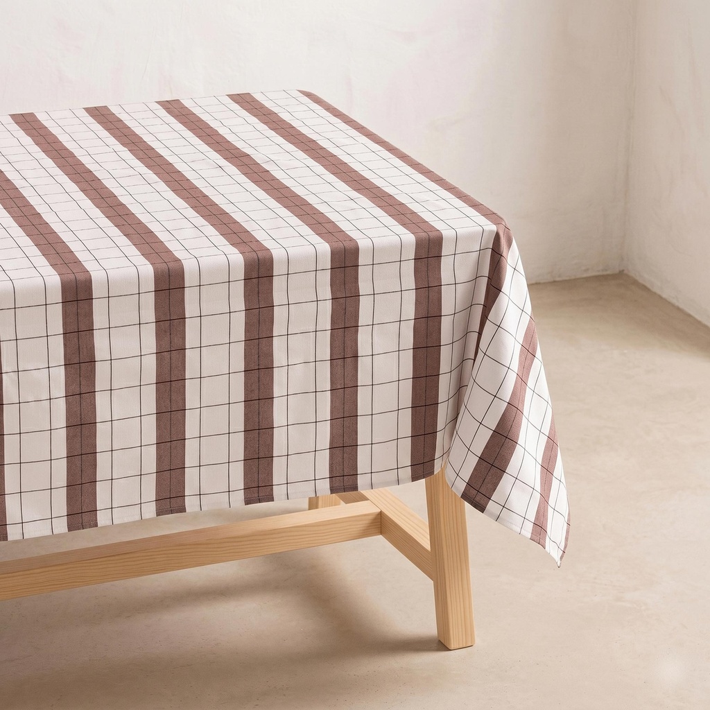 [MBASTONCA-100] Mantel BASTONES (Café, 150x100 cm)