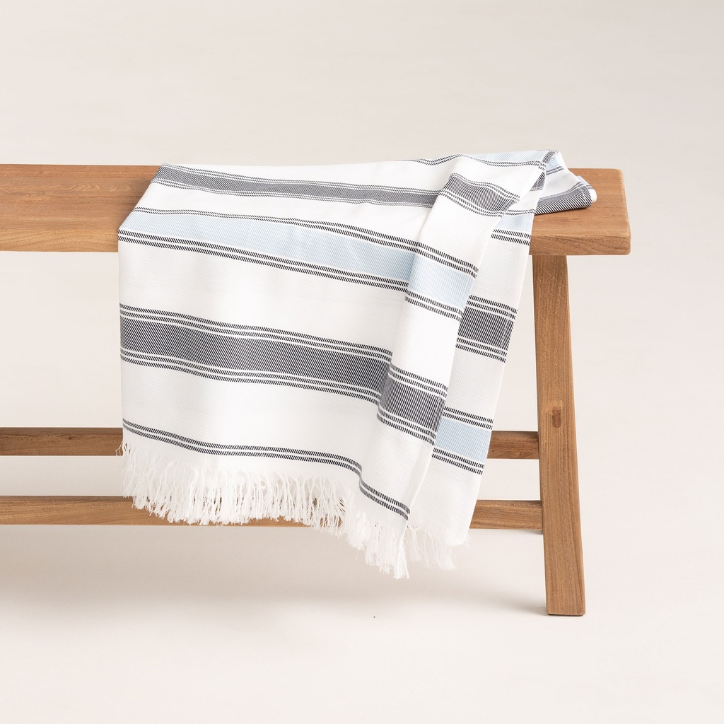 [FOUTNAUTAZ-90] Fouta NAUTIC (Azul Marino, 90x180 cm)