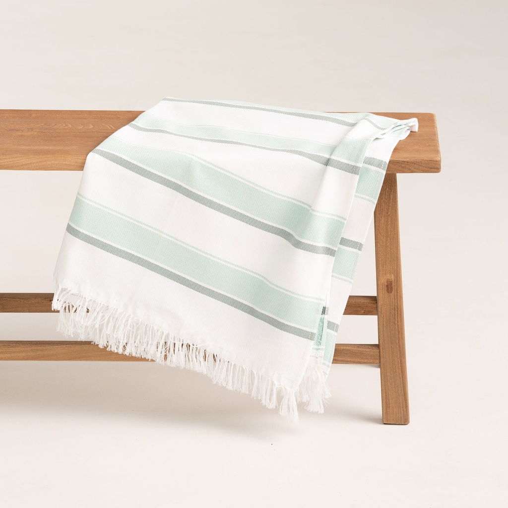 [FOUTBORDAG-90] Fouta BORDAMAR (Agua Marina, 90x180 cm)