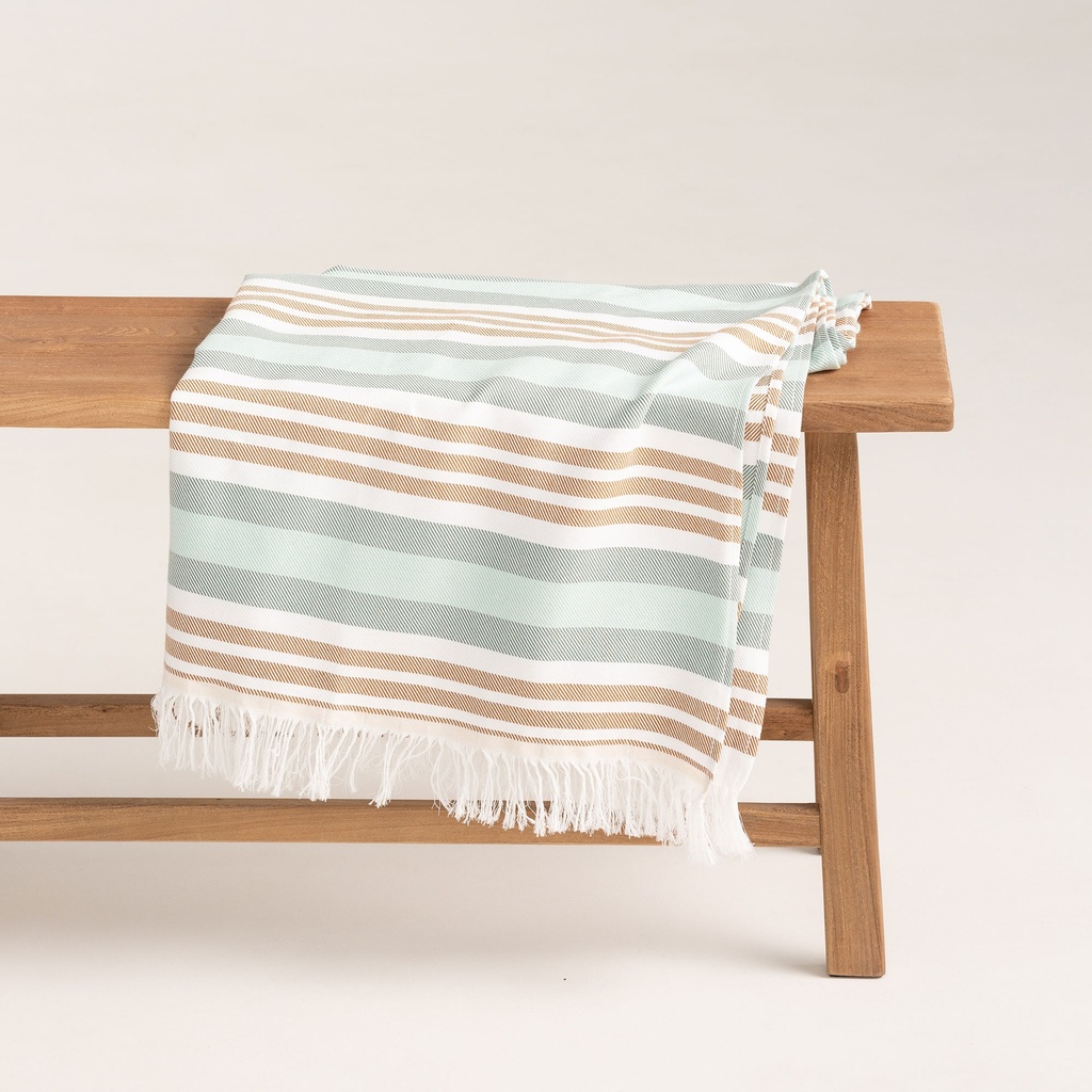 [FOUTTRIACA-90] Fouta TRIA (Camel, 90x180 cm)