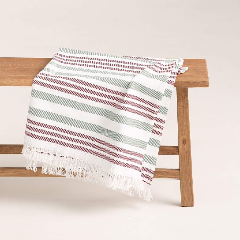 [FOUTTRIAGR-90] Fouta TRIA (Granate, 90x180 cm)