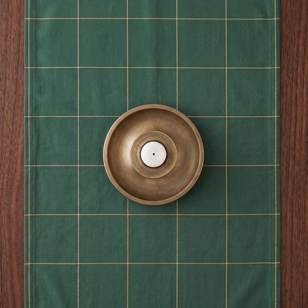 [CAMNVGRIDOVE-135] Camino de Mesa Jacquard Navidad GRIDO 45x135 cm (Verde)