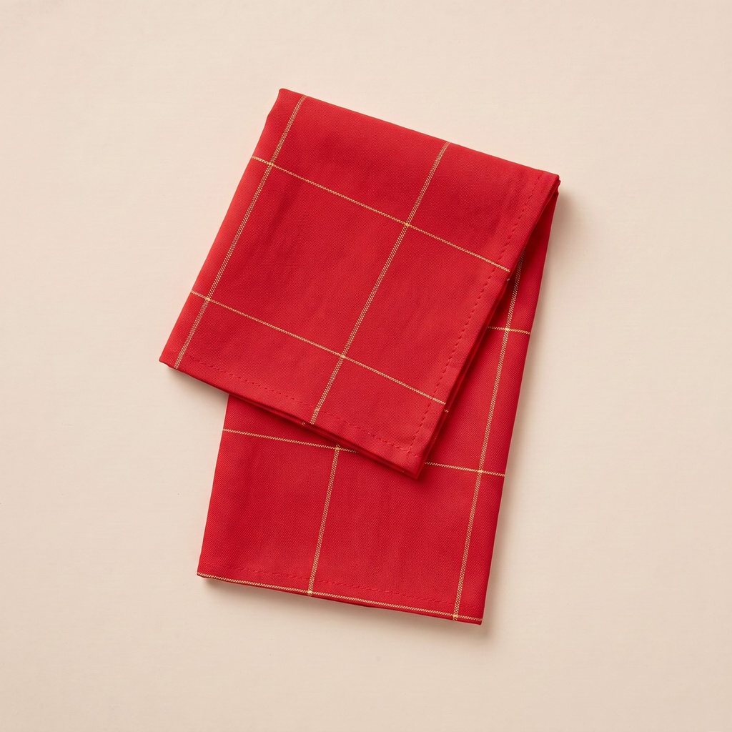 [SERV6NVGRIDORO-45] Pack 6 Servilletas Navidad GRIDO 45x45 cm (Rojo)