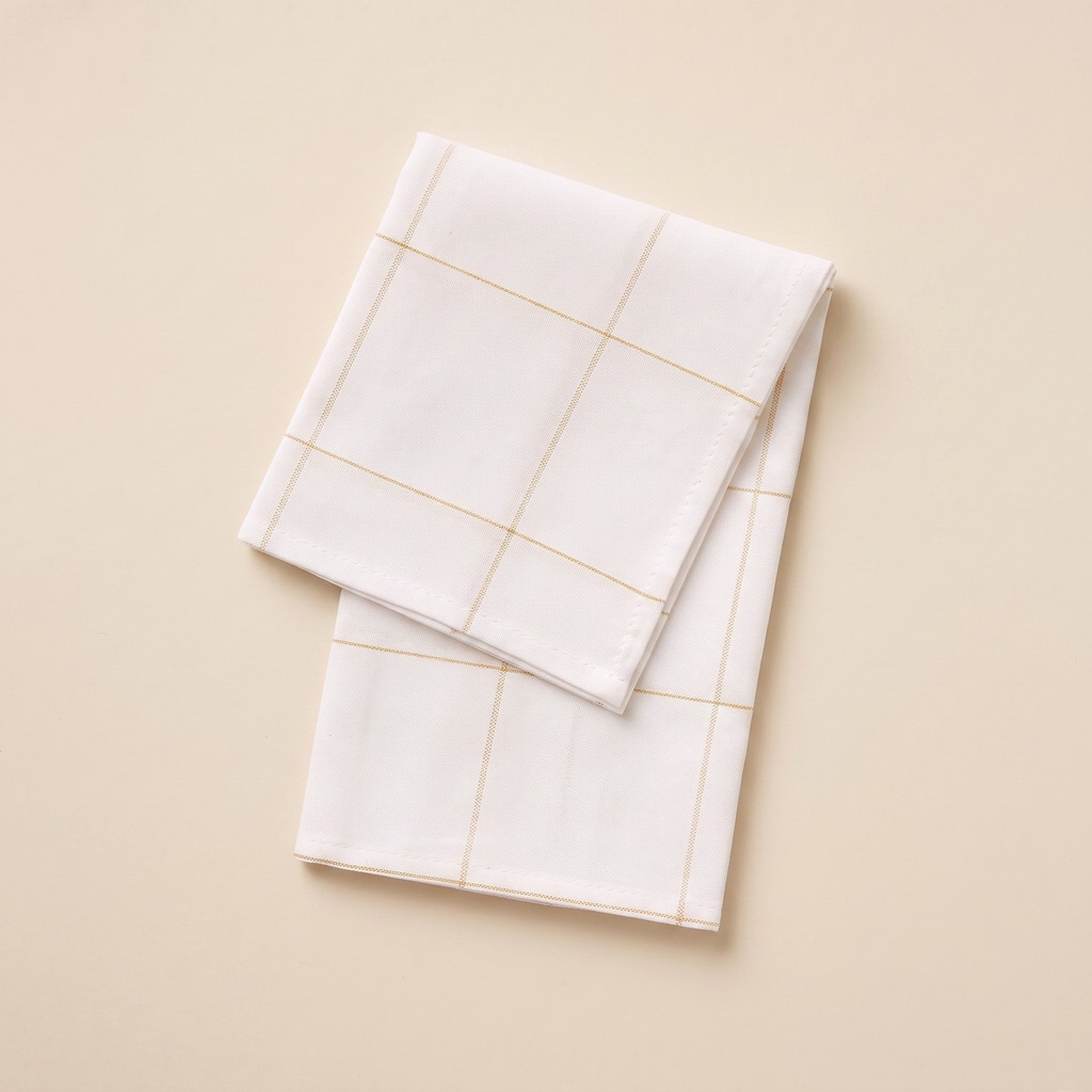 [SERV6NVGRIDOBL-45] Pack 6 Servilletas Navidad GRIDO 45x45 cm (Blanco)