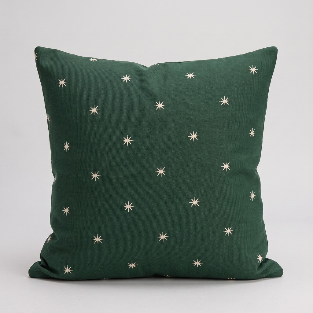[FC2STARVE-45] Pack 2 Fundas Cojín Jacquard Navidad STAR 45x45 cm (Verde)