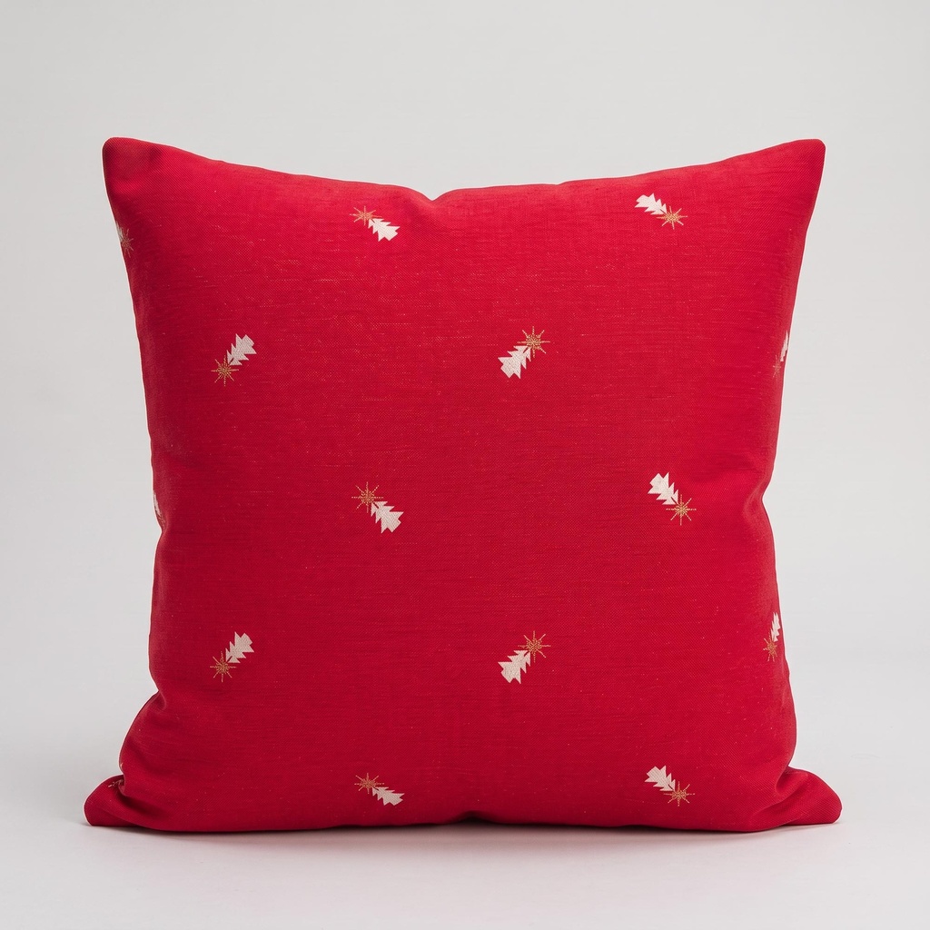 [FC2ABETORO-45] Pack 2 Fundas Cojín Jacquard Navidad ABETO 45x45 cm (Rojo)