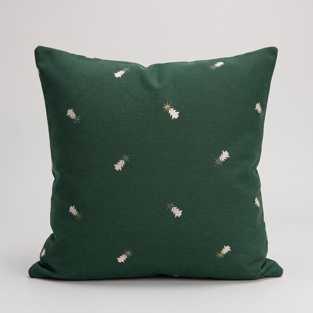 [FC2ABETOVE-45] Pack 2 Fundas Cojín Jacquard Navidad ABETO 45x45 cm (Verde)