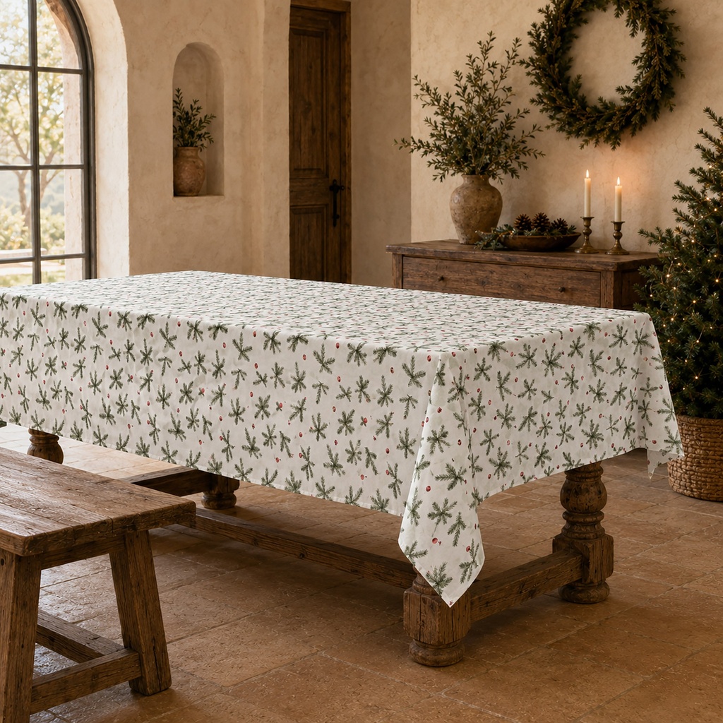 [MNVDPIBER-100] Mantel Navidad Antimanchas PIBER (150x100 cm)
