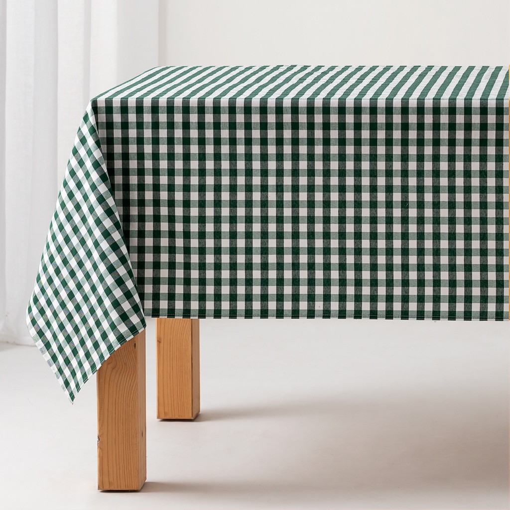 [VVER100] Mantel antimanchas cuadros vichy (Menta, 140x100 cm)